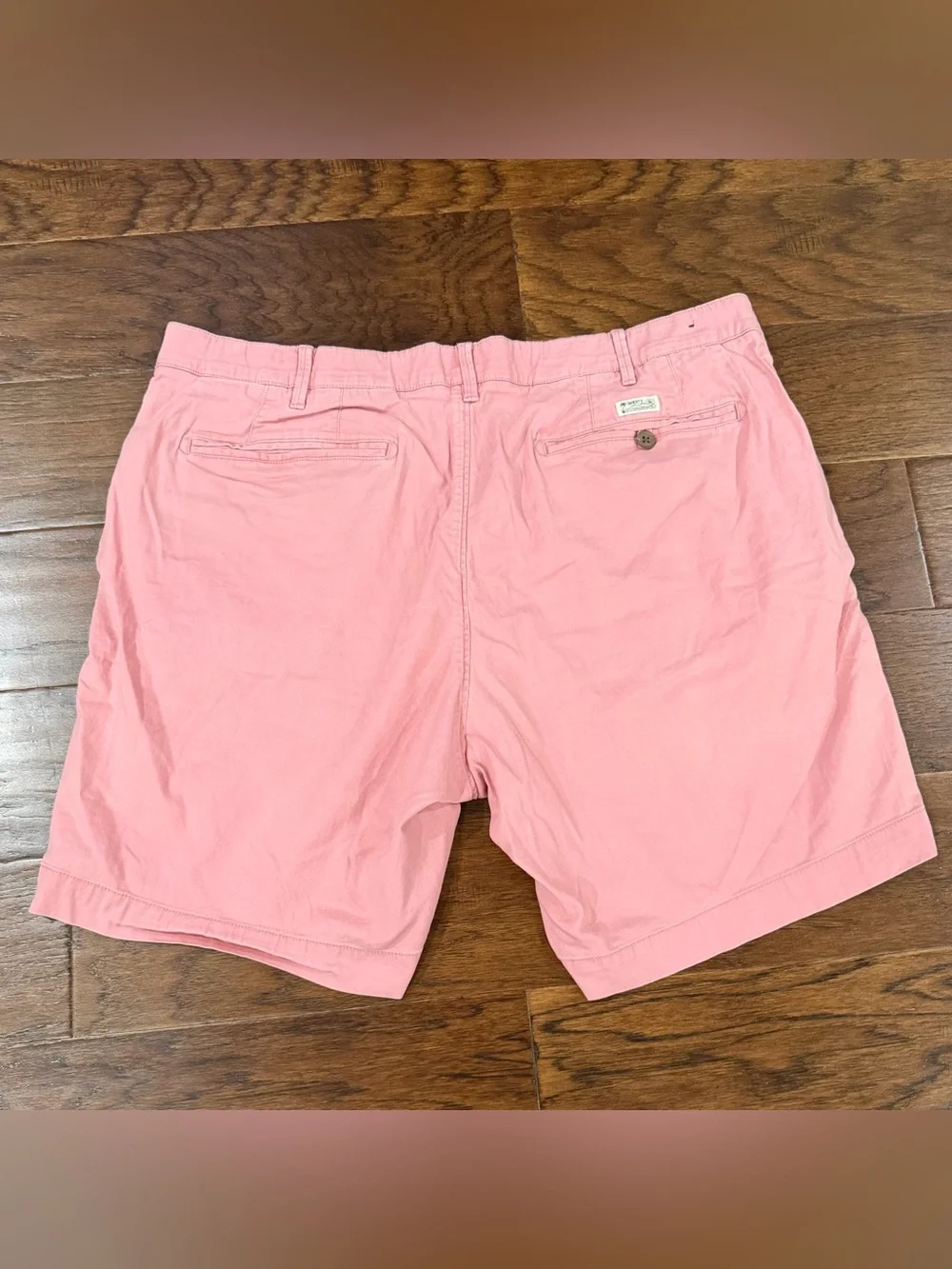 Faherty Men’s Island Life Shorts 38x8 Pink Organic Cotton Stretch Chino